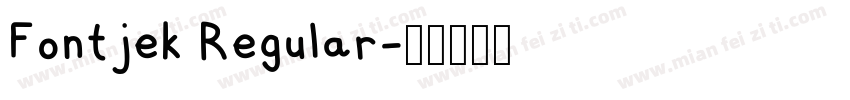 Fontjek Regular字体转换